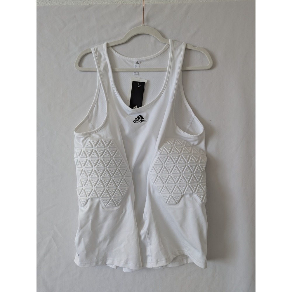 Adidas Padded Tank Top White AEROREADY Men's 2XL Basketball Football